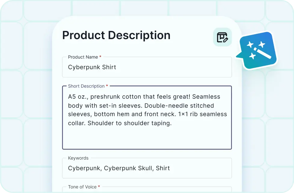 Product Description Generator overview