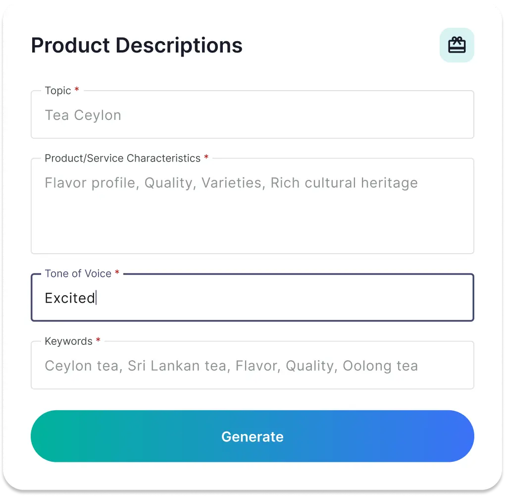 Product Descriptions